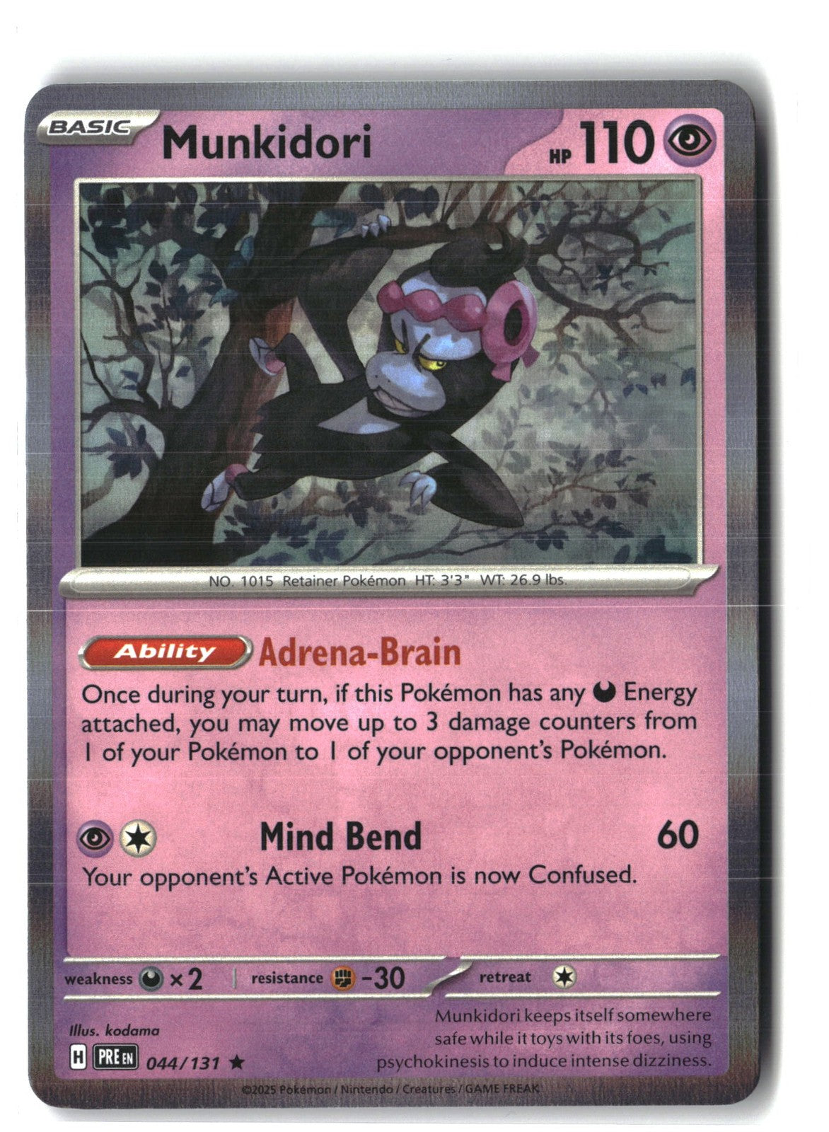 Munkidori Holofoil NM (SV: Prismatic Evolutions 044/131)