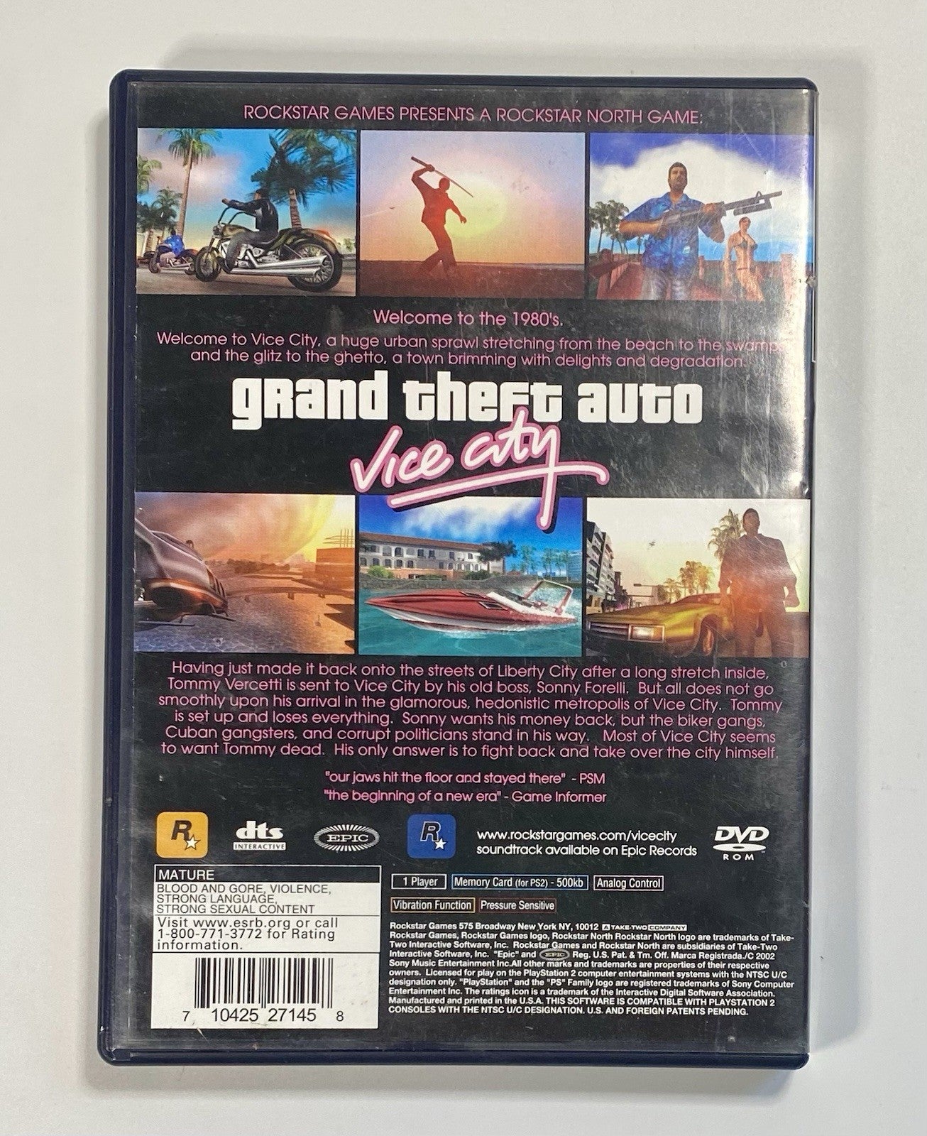 Grand Theft Auto Vice City PlayStation 2 PS2 CIB Complete W/ Manual & Map Works