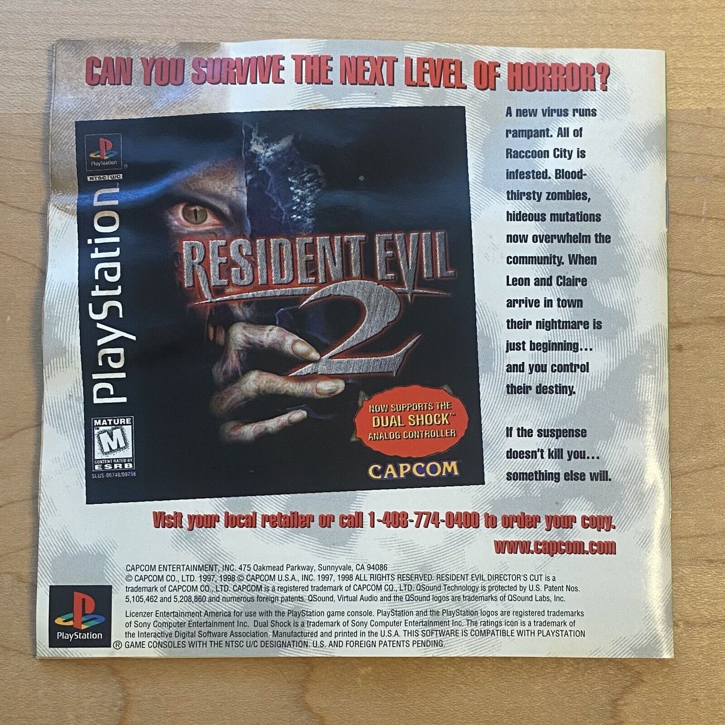 Resident Evil Director's Cut (Sony PlayStation PS1, 1998) CIB Tested, Read Desc