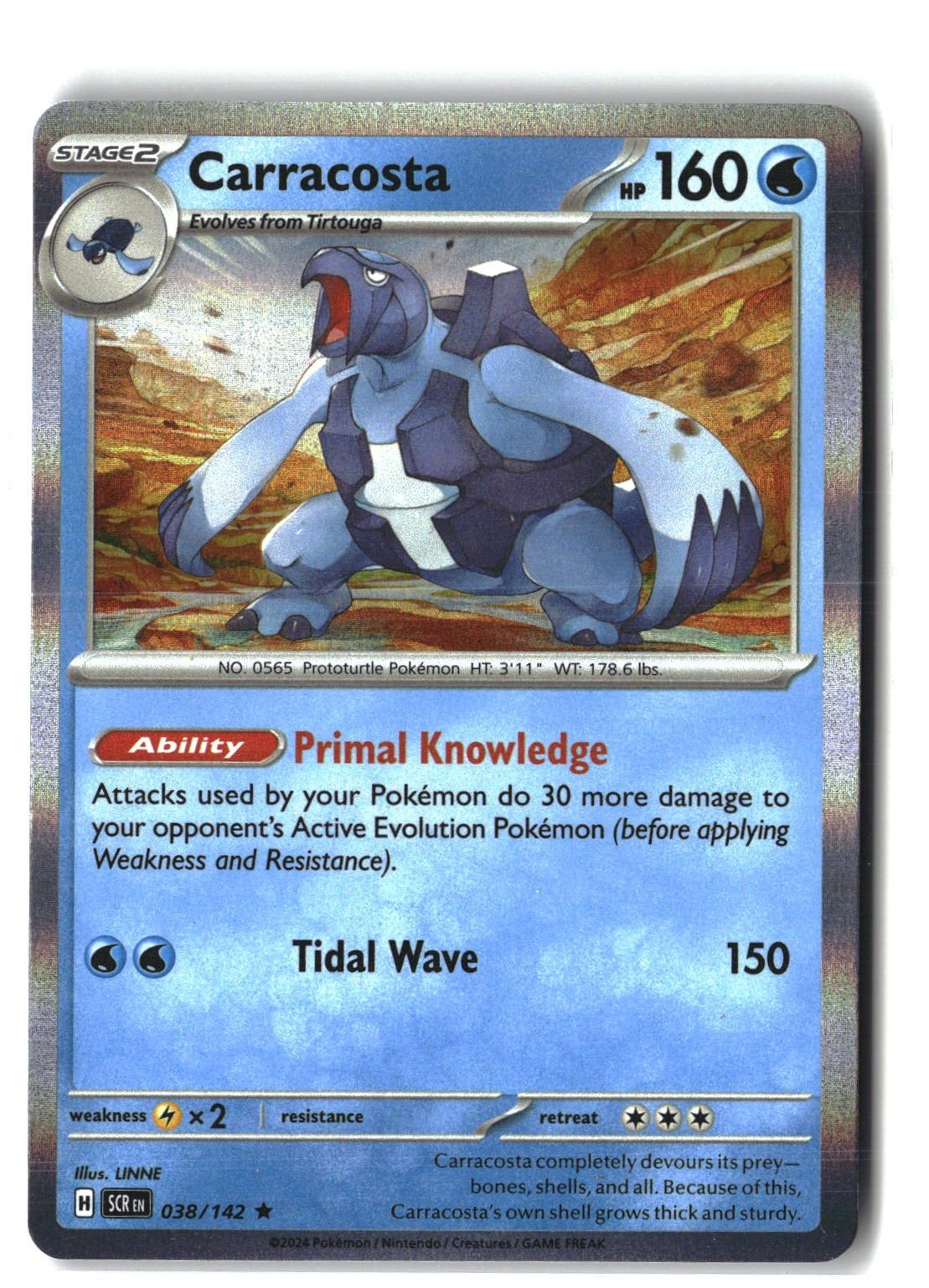 Carracosta Holofoil NM (Stellar Crown 038/142)