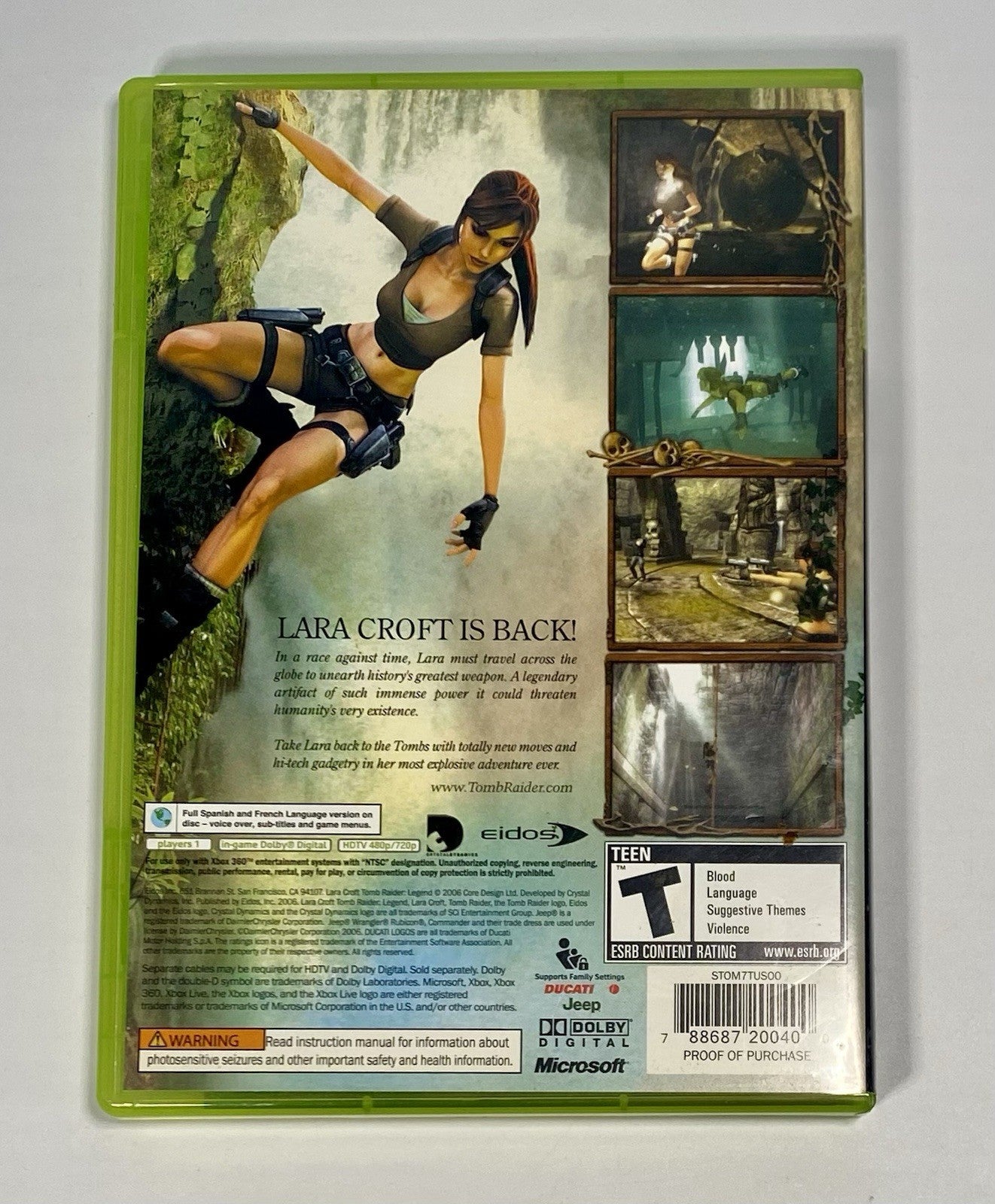 Laura Croft Tomb Raider Legend (Microsoft Xbox 360, 2006) CIB Complete W/ Manual