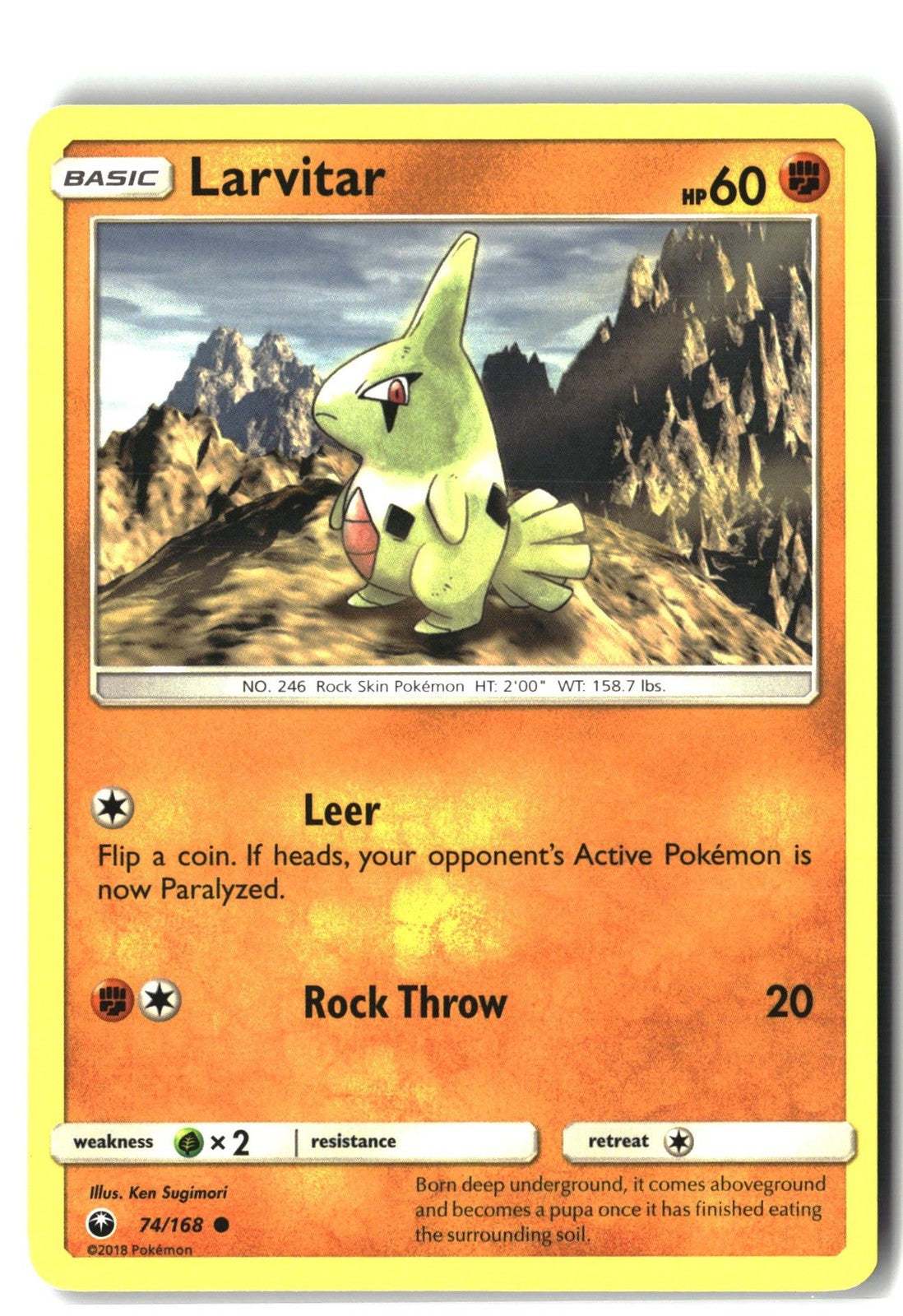 Larvitar (SM - Celestial Storm 74/168) NM
