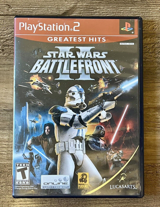 Star Wars Battlefront 2 II (PlayStation 2, 2005) Complete With Reg Card Tested