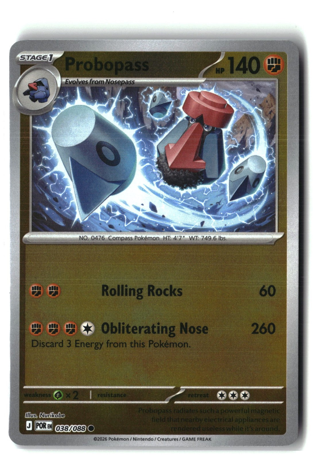 Probopass Reverse Holofoil NM (Perfect Order 038/088)