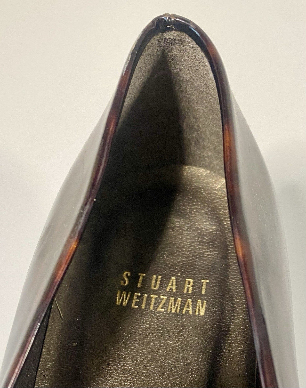 STUART WEITZMAN Women Size 10 M Shoes Brown Almond Toe Leather Sole