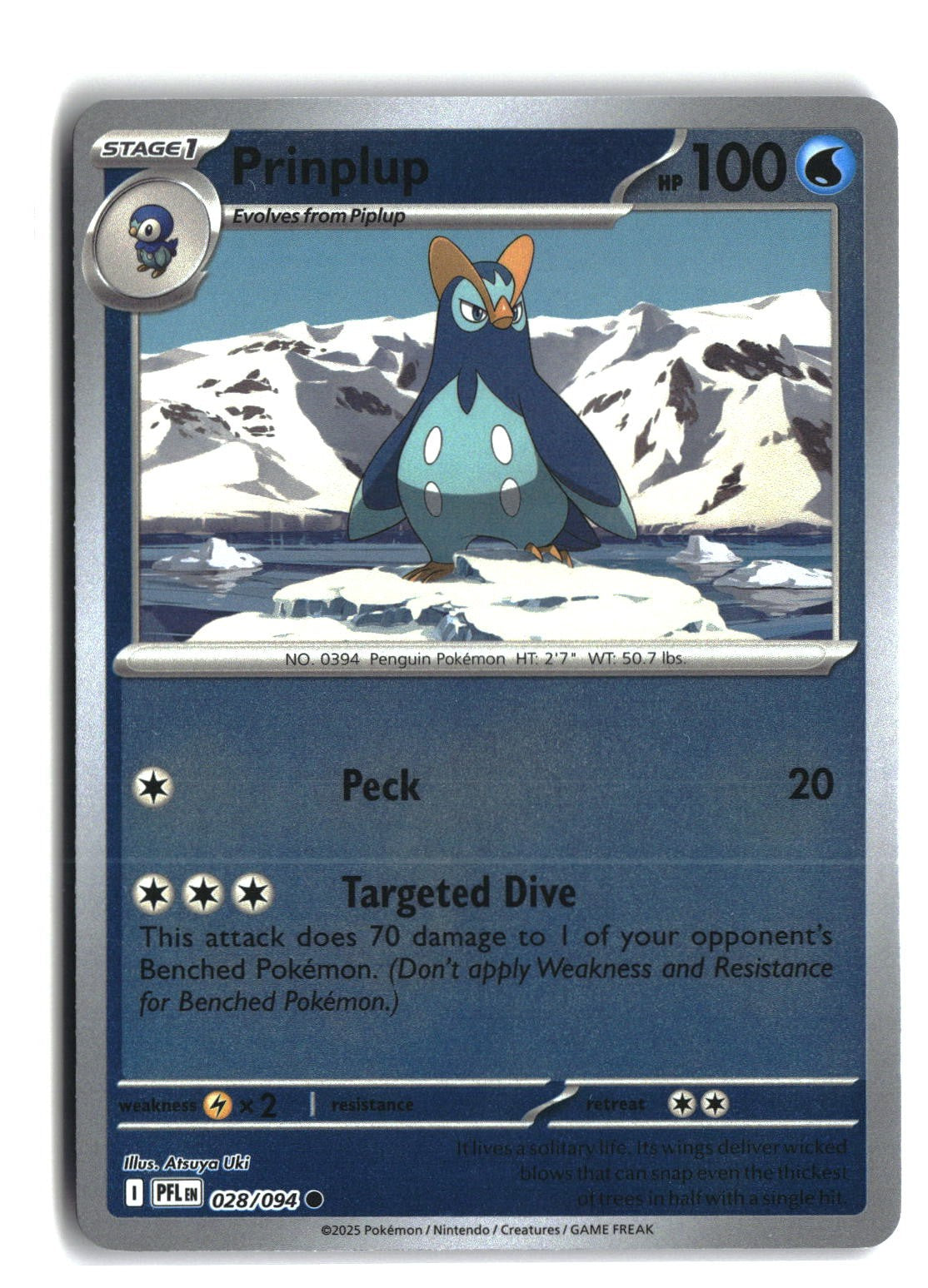 Prinplup Reverse Holofoil NM (Phantasmal Flames 028/094)