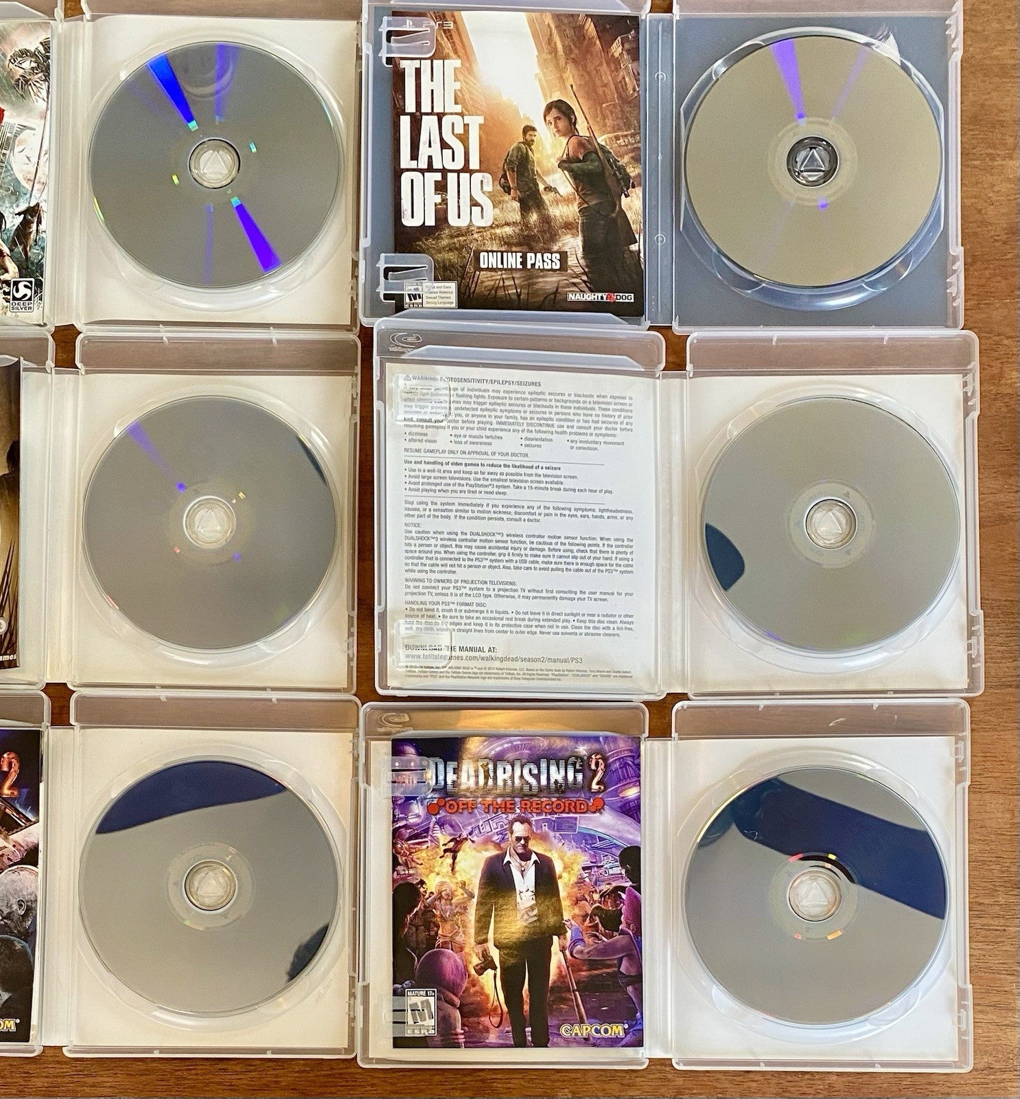 Sony PlayStation 3 PS3 Bundle Lot of 6 Zombie Games Tested Walking Dead & More!