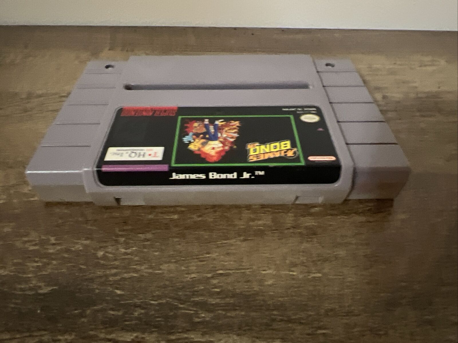 SNES Super Nintendo James Bond Jr. Authentic Tested Working Pictures 