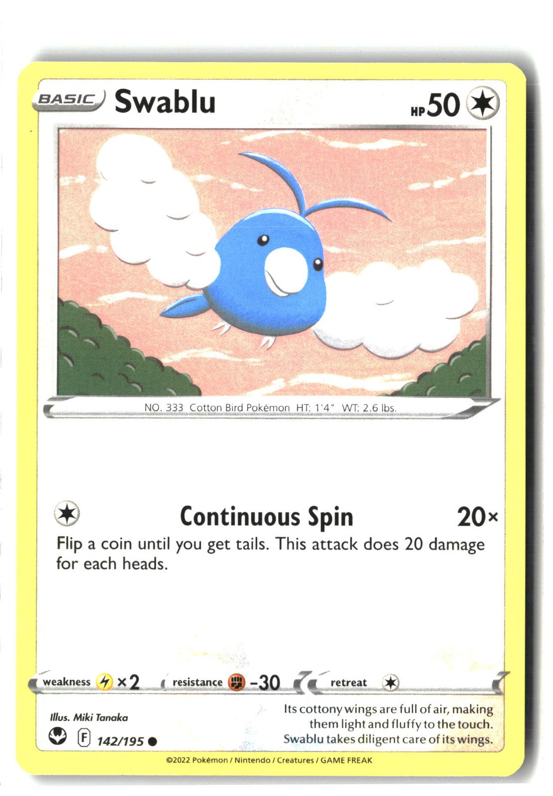 Swablu (SWSH12: Silver Tempest 142/195) NM