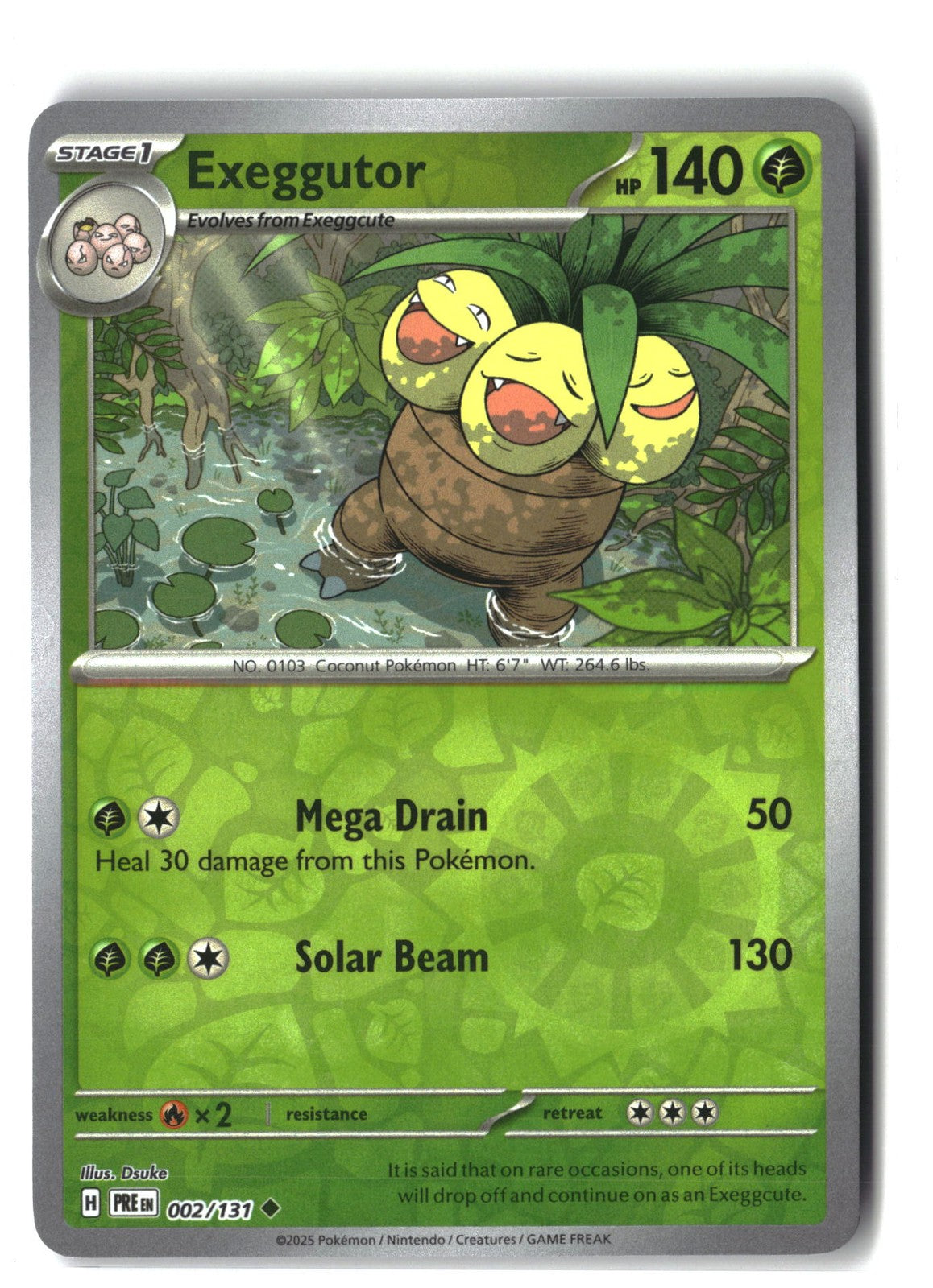 Exeggutor Reverse Holofoil NM (SV: Prismatic Evolutions 002/131)