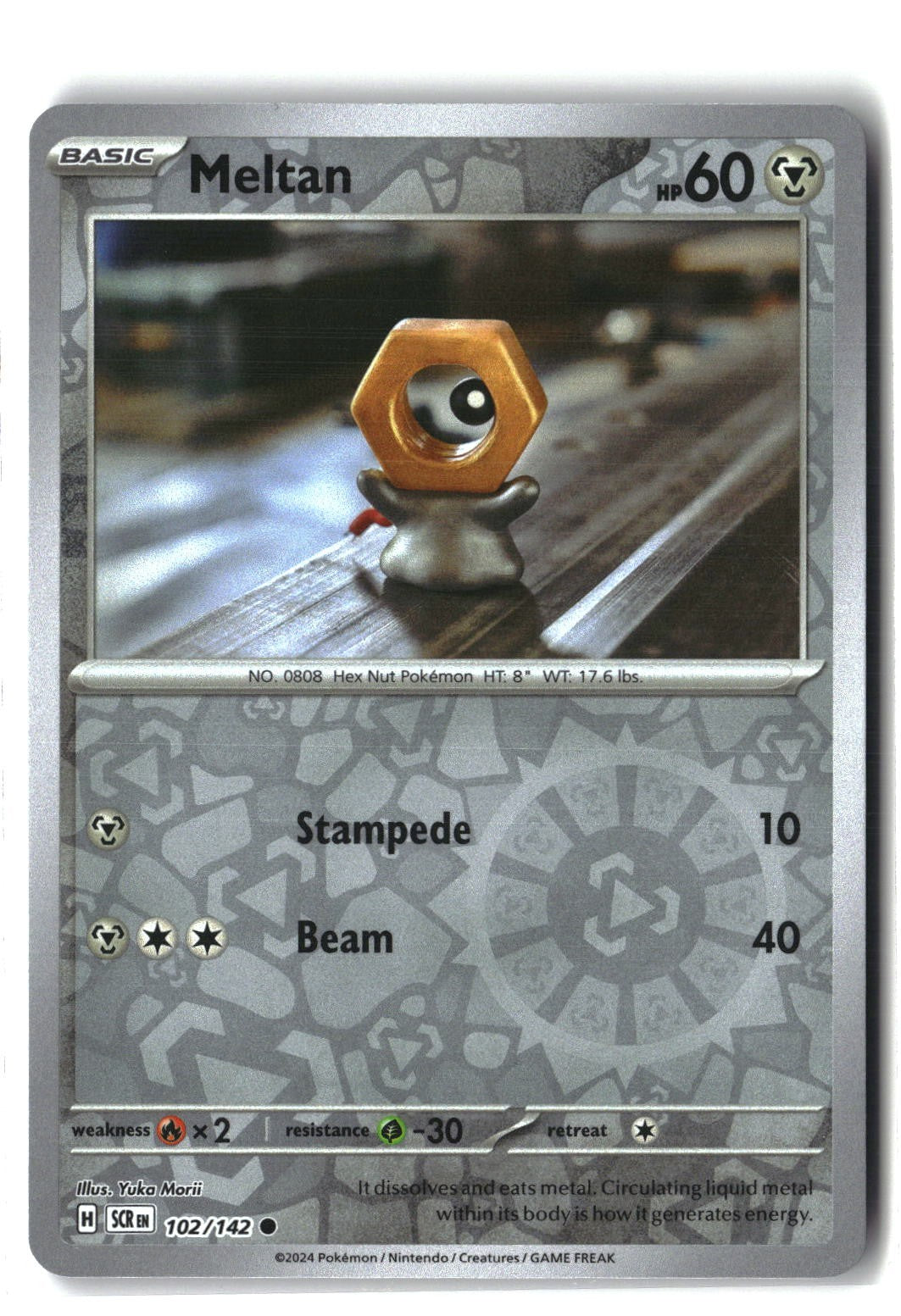 Meltan Reverse Holofoil NM (Stellar Crown 102/142)