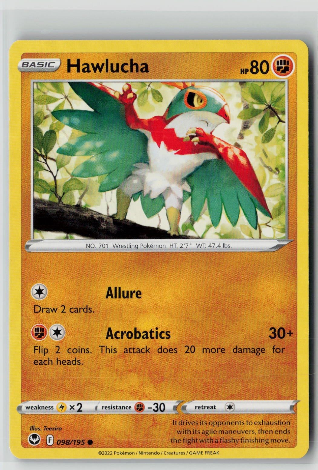 Hawlucha (SWSH12: Silver Tempest 098/195) NM