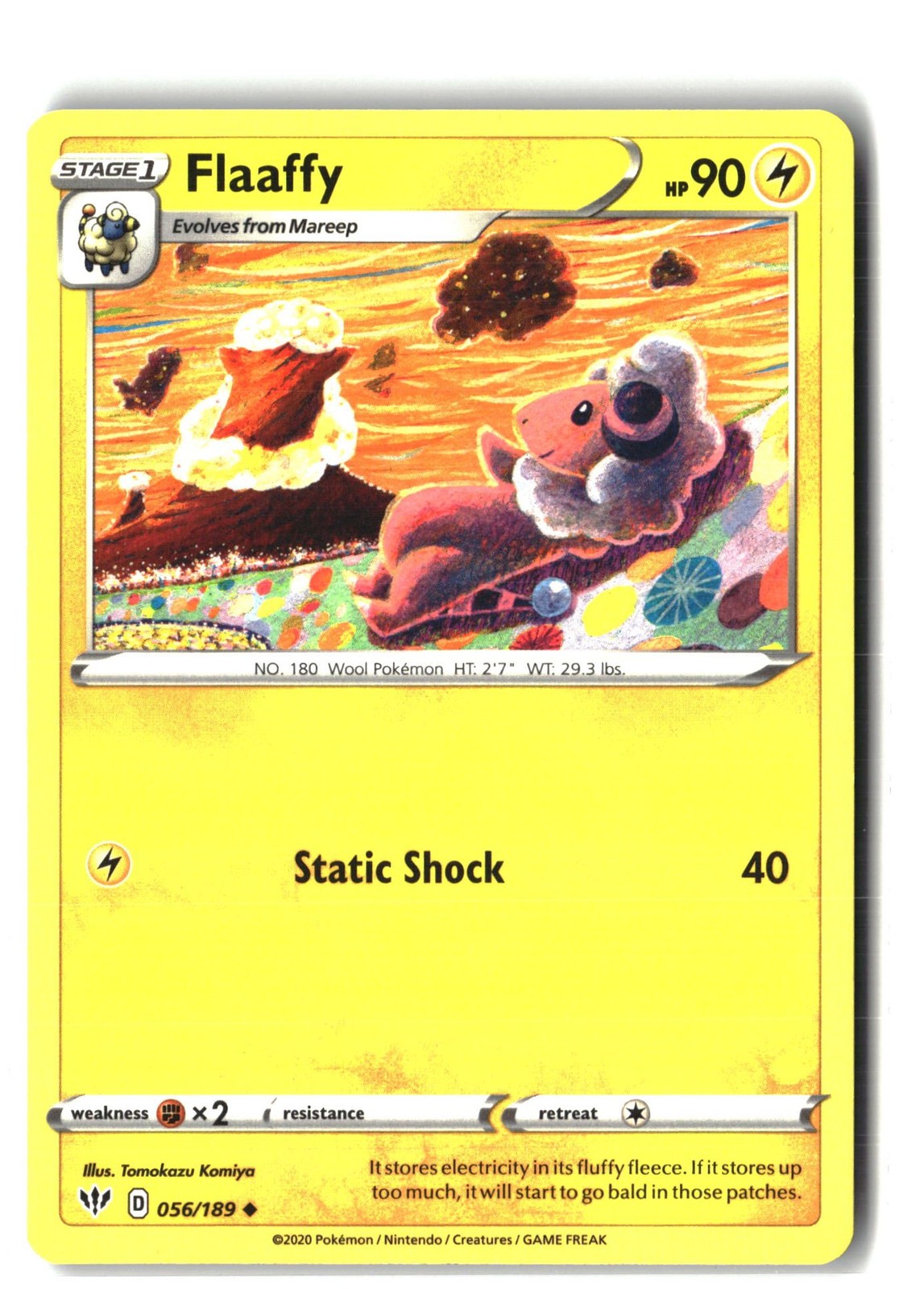 Flaaffy (SWSH03: Darkness Ablaze 056/189) NM