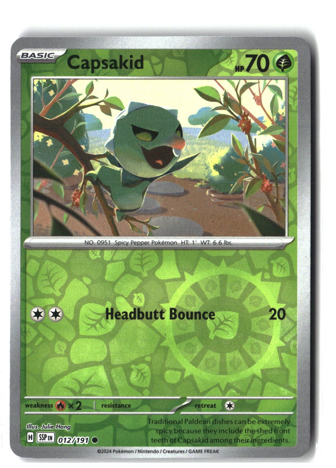 Capsakid Reverse Holofoil NM (Surging Sparks 012/191)
