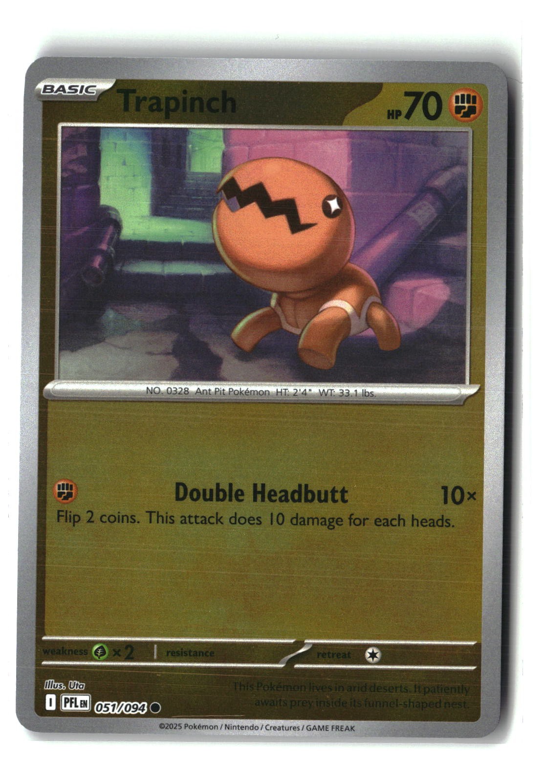 Trapinch Reverse Holofoil NM (Phantasmal Flames 051/094)