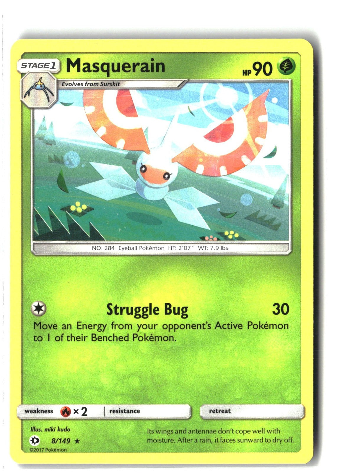 Masquerain (SM Base Set 8/149) NM