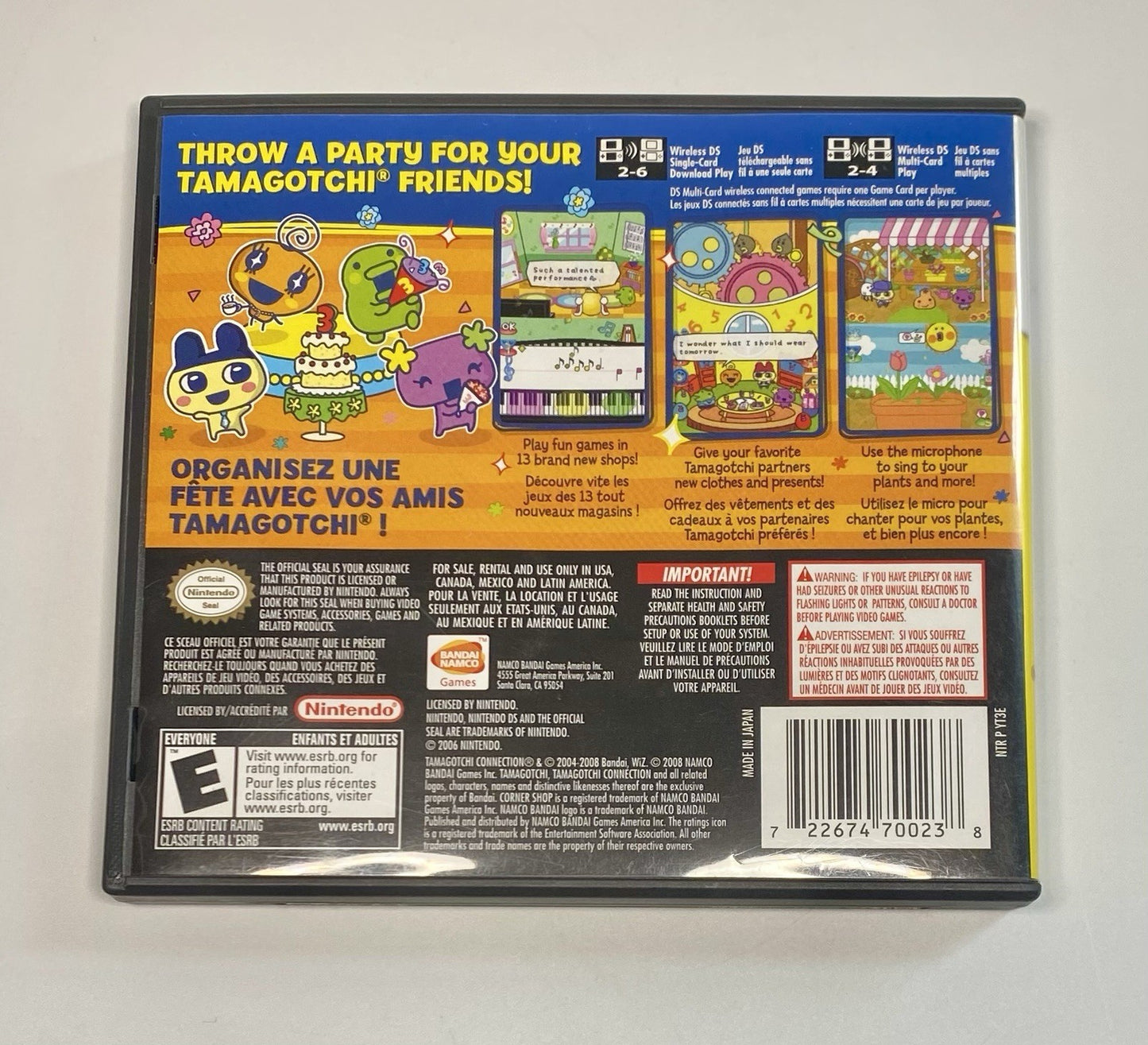 Tamagotchi Connection: Corner Shop 3 - Nintendo DS - CASE, MANUAL & INSERT ONLY
