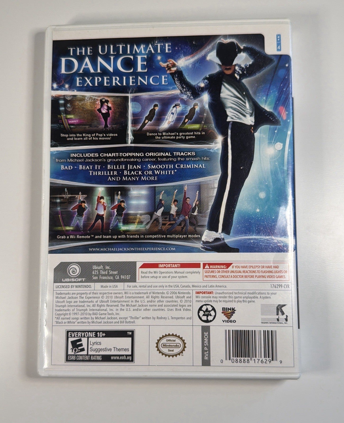 Michael Jackson The Experience Wii  (Nintendo Wii 2010) CIB Complete Tested!