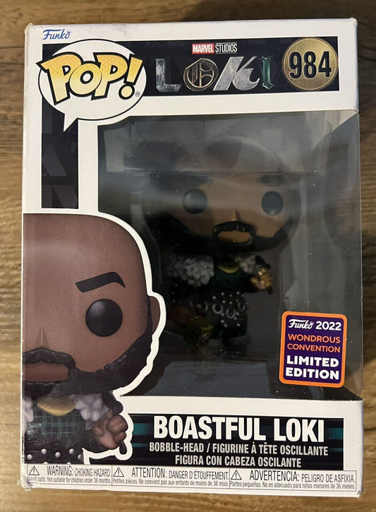 Funko Pop WonderCon 2022 -Marvel Boastful Loki Vinyl Figure #984