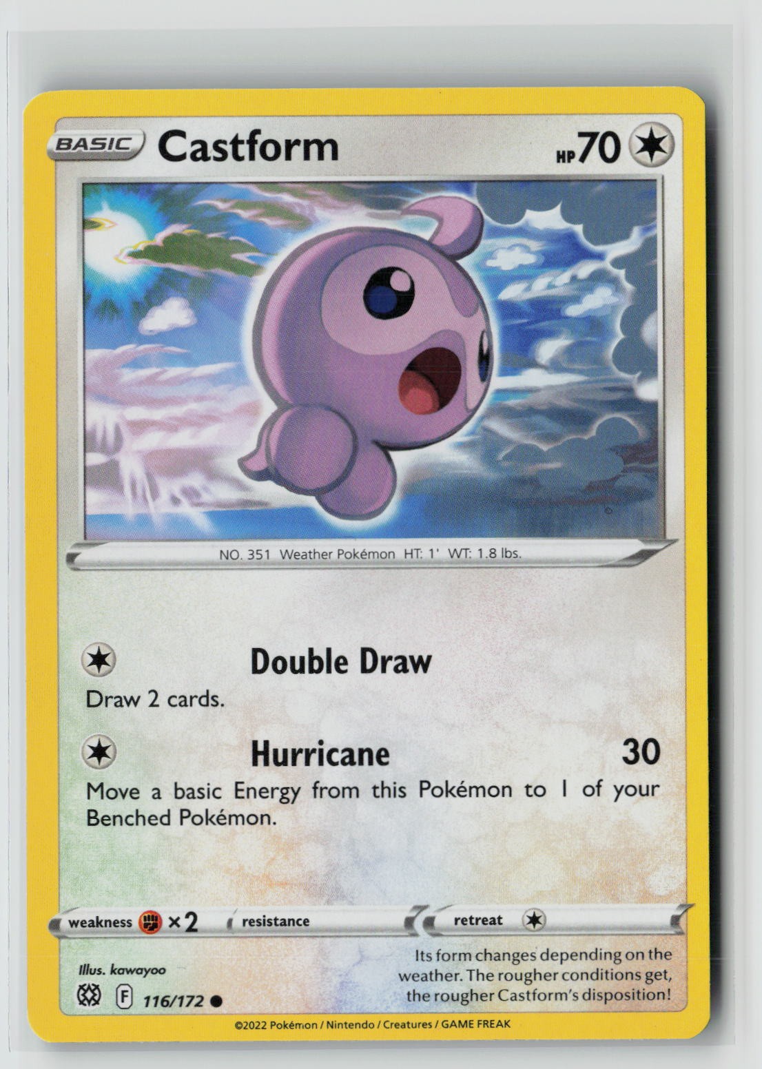 Castform (SWSH09: Brilliant Stars 116/172) NM