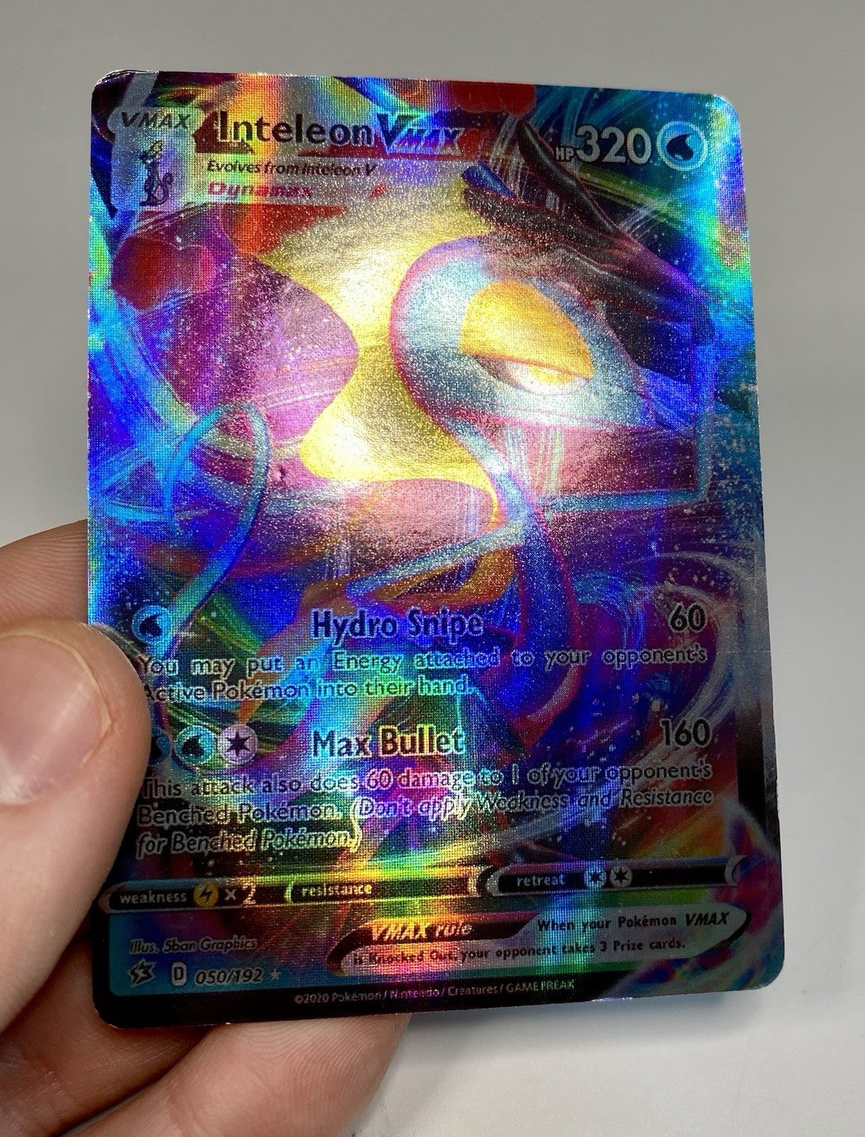 Pokémon Rebel Clash VMAX Lot Cinderace 194/192 Inteleon 50/192 Dragapult 93/192
