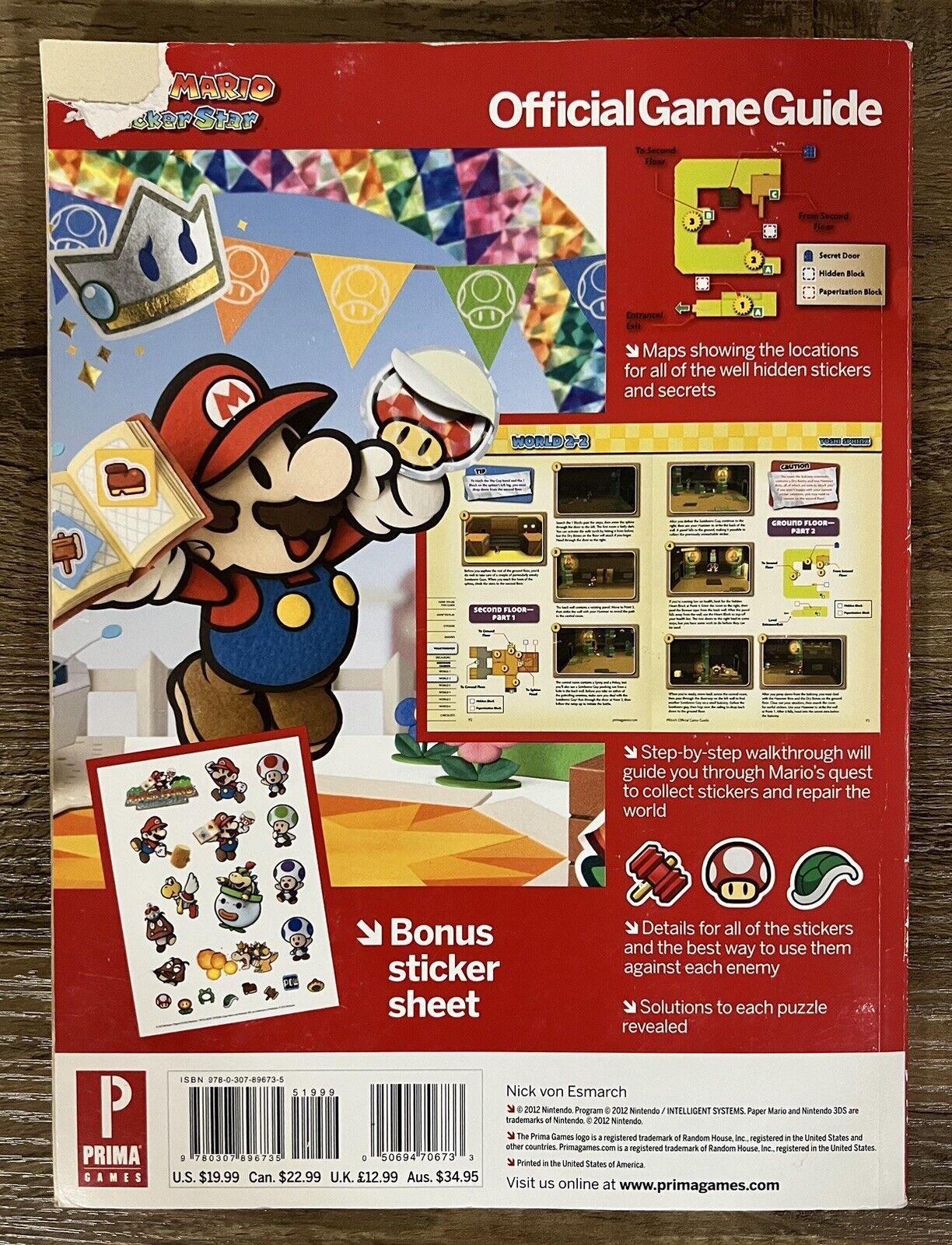 Paper Mario Sticker Star Prima Official Strategy Game Guide