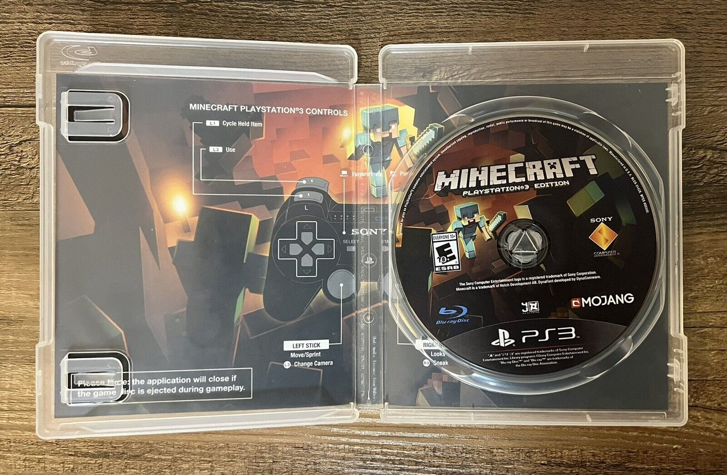 Minecraft PS3 PlayStation 3 Sony 2014 Game Case Tested No Manual