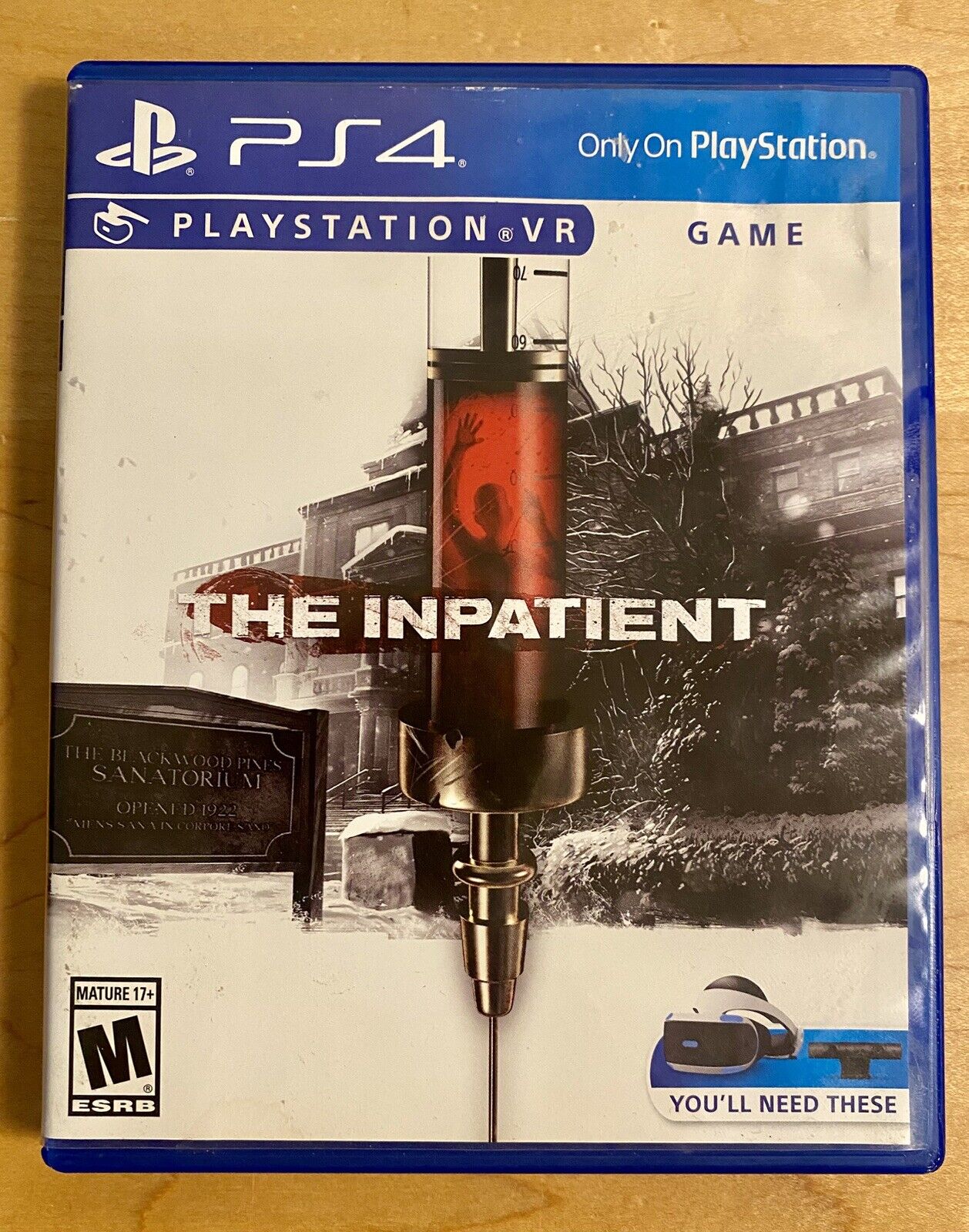 THE INPATIENT VR: (Sony PlayStation 4 PS4, 2017) Playstation VR, Authentic