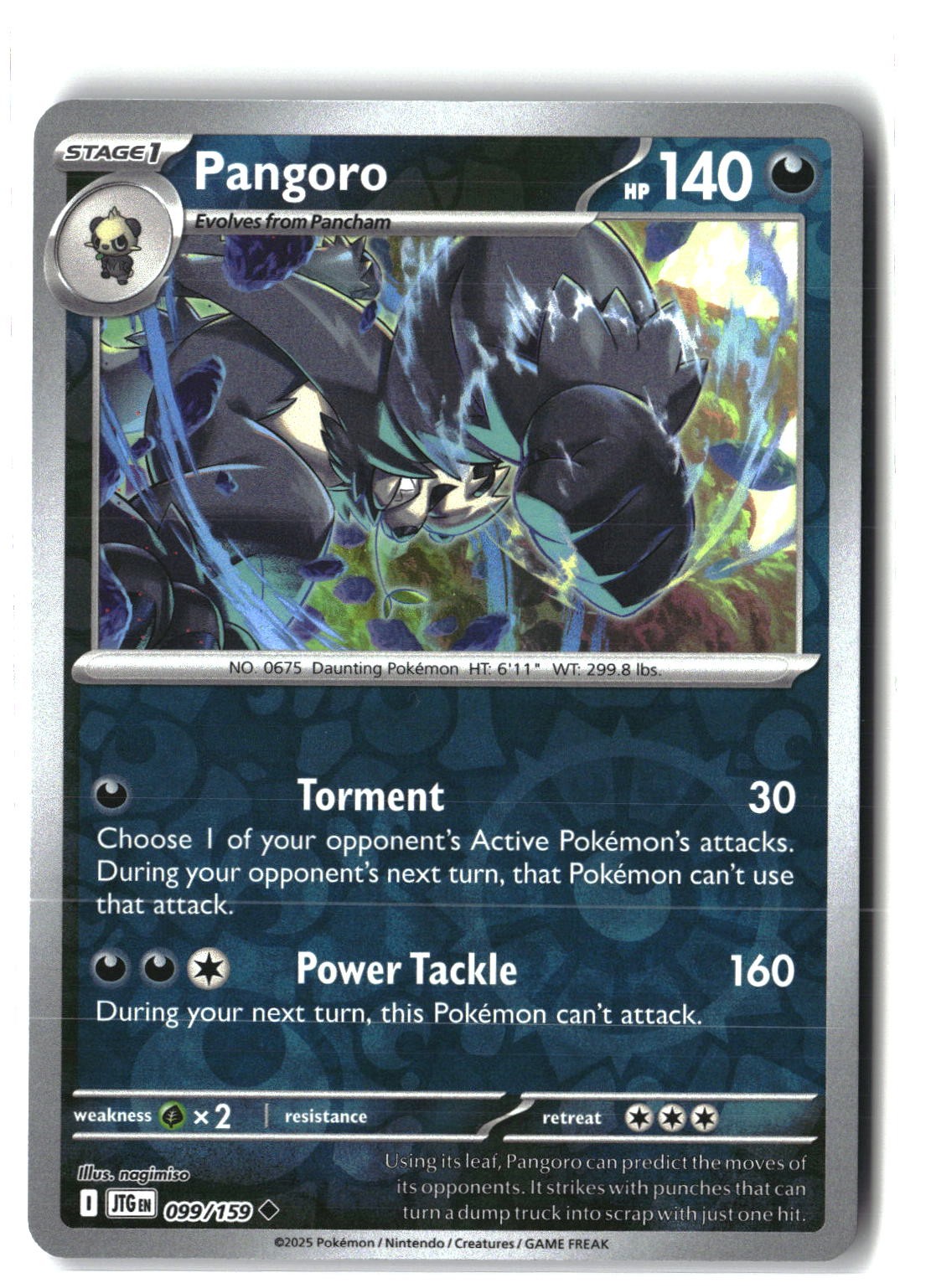 Pangoro Reverse Holofoil NM (Journey Together 099/159)