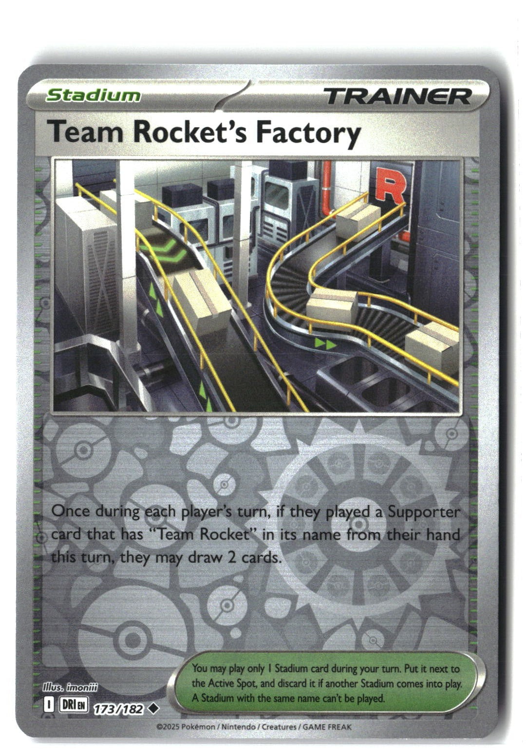 Team Rocket's Factory Reverse Holofoil NM (Destined Rivals 173/182)