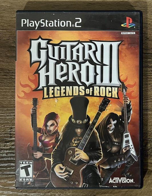 Guitar Hero III 3: Legends of Rock (Sony Playstation 2) PS2 Manual Tested Works