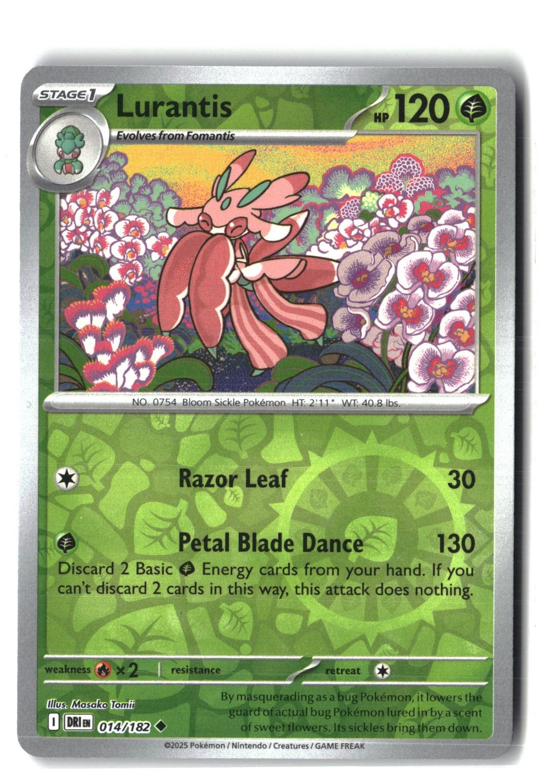 Lurantis Reverse Holofoil NM (Destined Rivals 014/182)