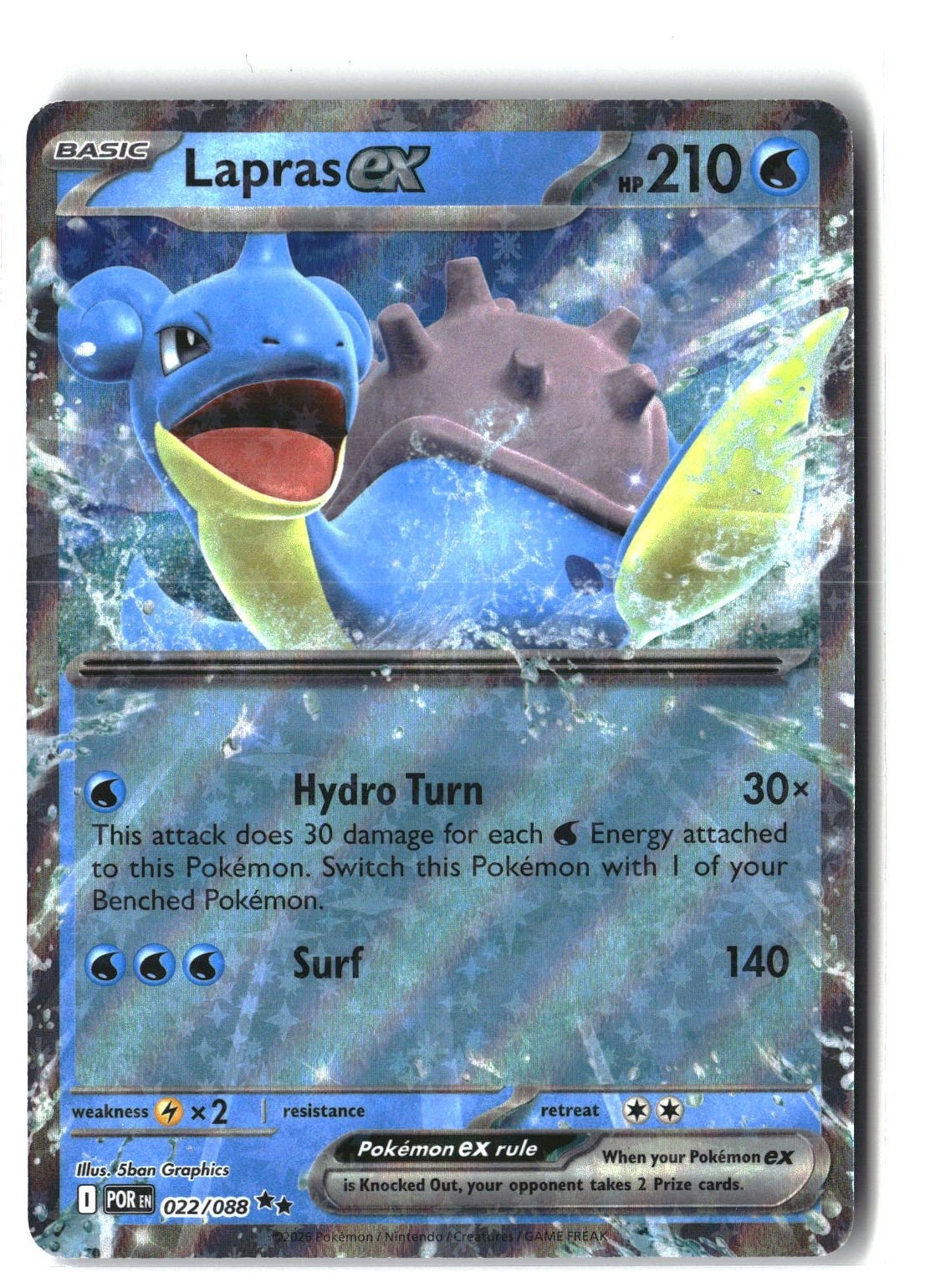 Lapras ex Holofoil NM (Perfect Order 022/088)
