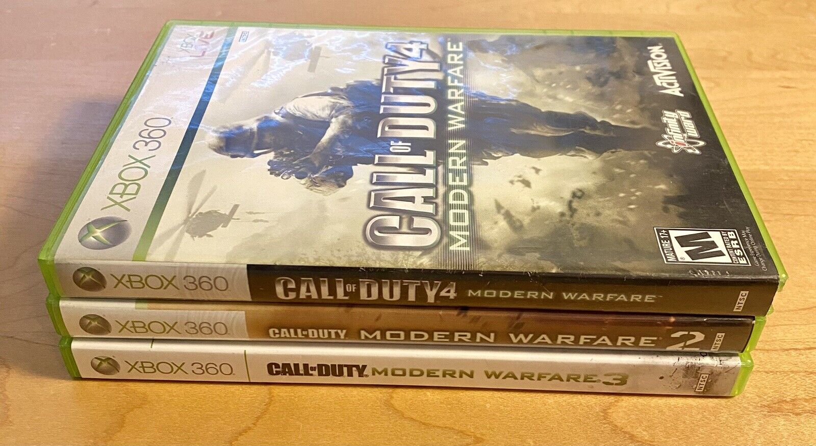 Call of Duty Modern Warfare 1, 2 & 3 Bundle (Xbox 360) All CIB W/ Manual, Tested