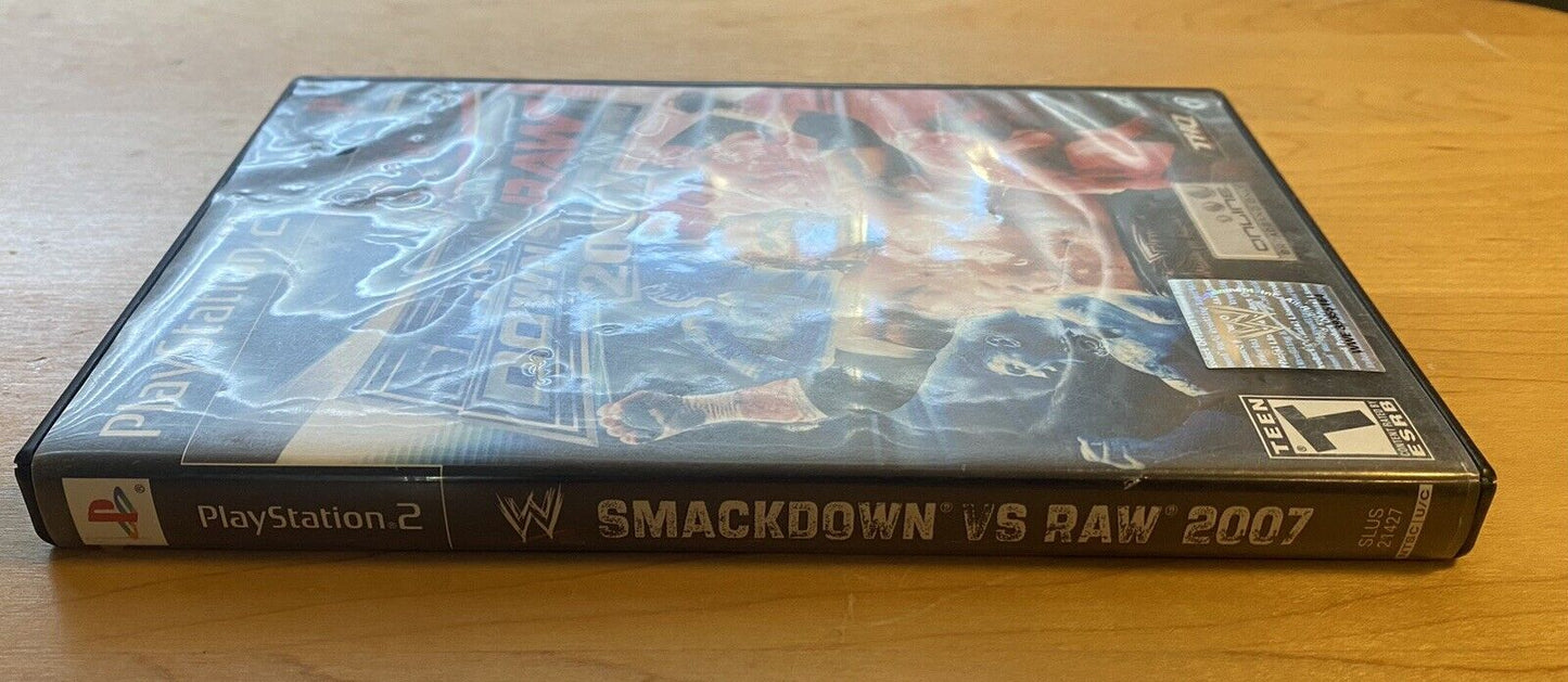 WWE SmackDown vs. Raw 2007 (PlayStation 2 PS2, 2006) CIB W/ Manual Tested