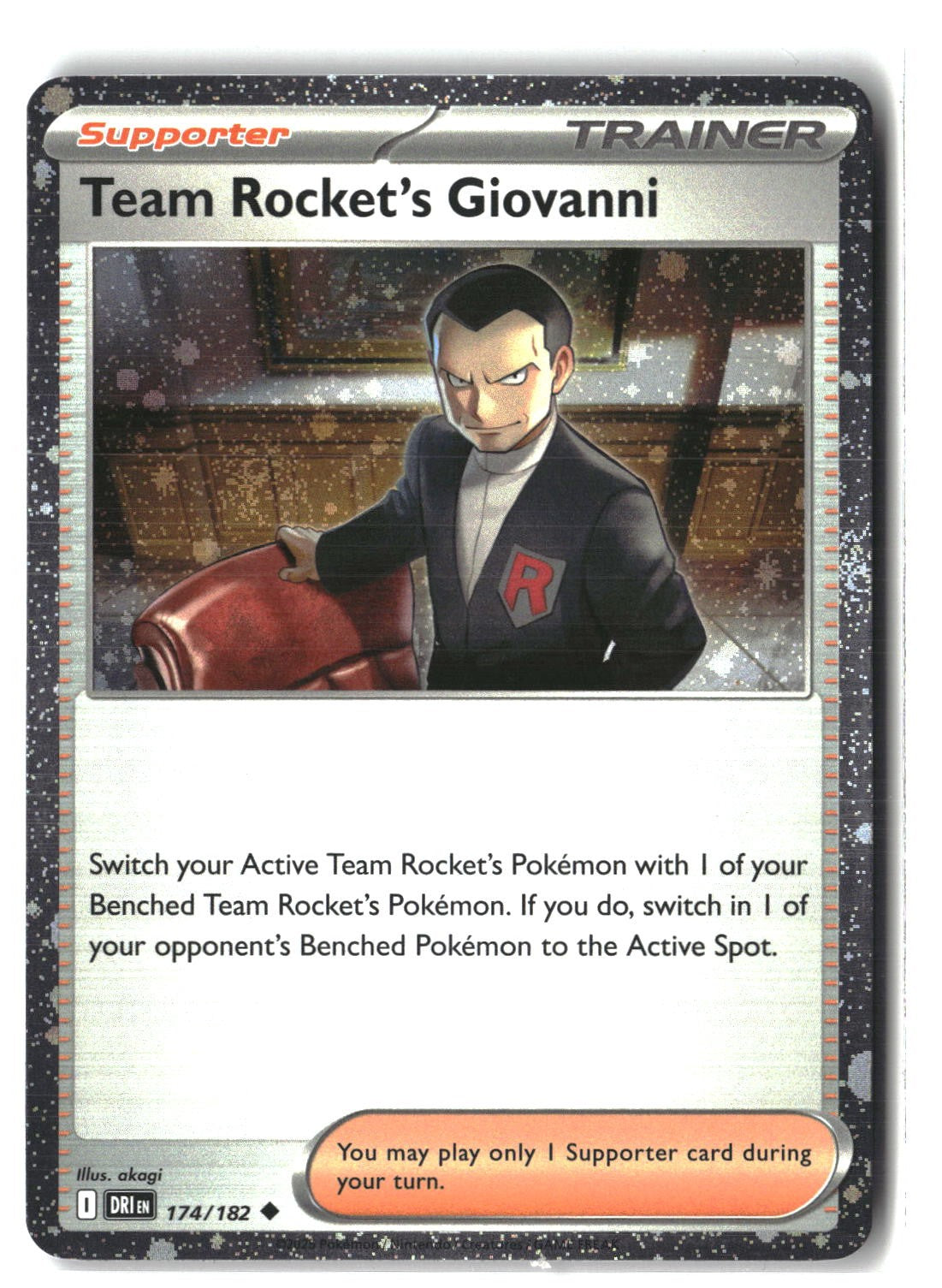 Team Rocket's Giovanni (Cosmos Holo) Holofoil NM (MCAP 174/182)
