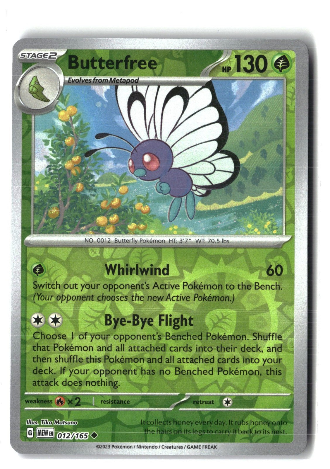 Butterfree Reverse Holofoil NM (SV: Scarlet & Violet 151 012/165)