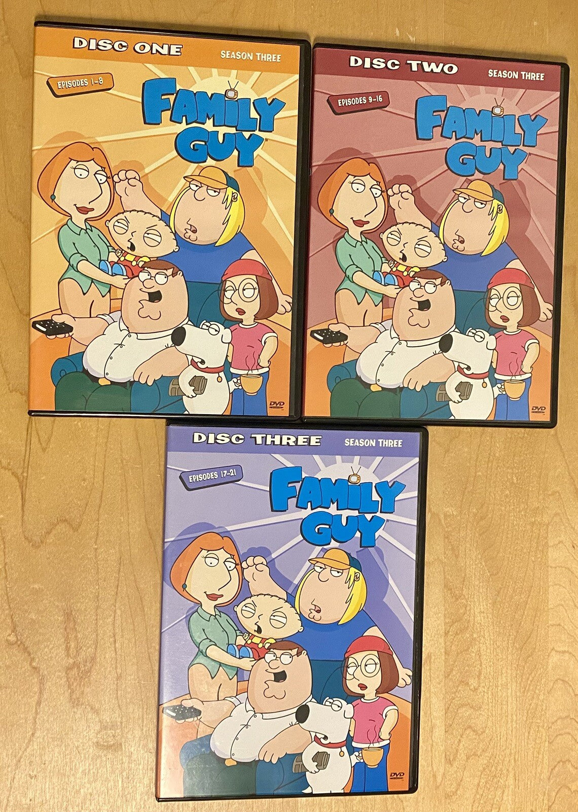 Family Guy Volume 1 & 2: 7 Disc Boxed Set 50 Episodes from Seasons 1, 2 & 3