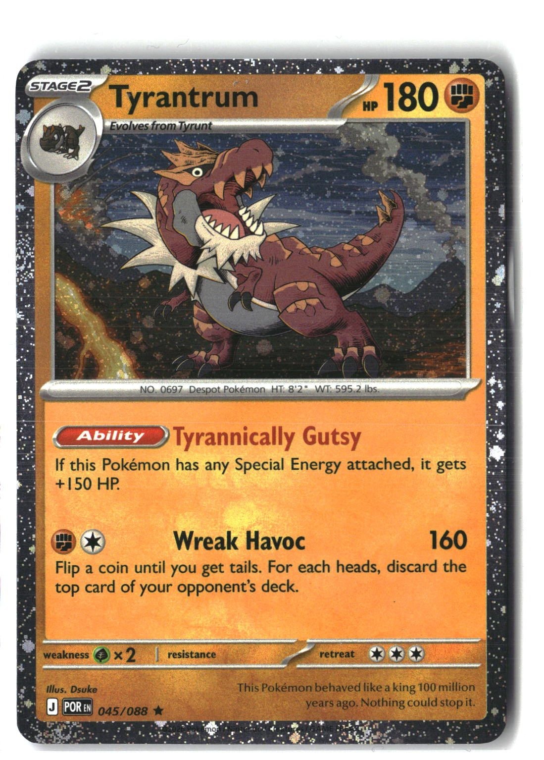 Tyrantrum (Cosmos Holo) Holofoil NM (Blister Exclusives 045/088)