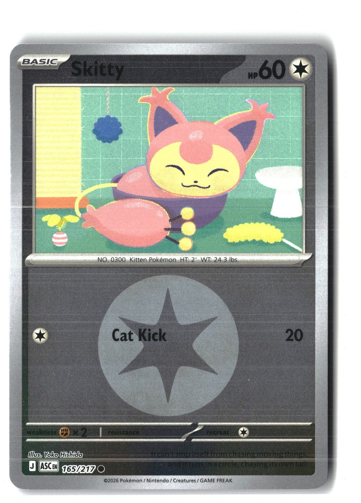 Skitty (Energy Symbol Pattern) Reverse Holofoil NM (ME: Ascended Heroes 165/217)