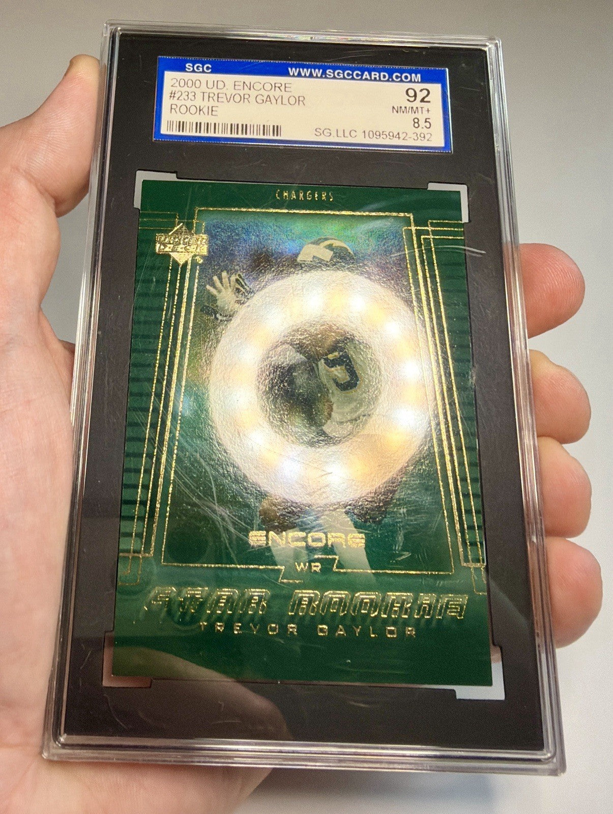 Trevor Gaylor 2000 UPPER DECK ENCORE ROOKIE CARD #233 SCG 92 8.5 NM/MT+ Holo