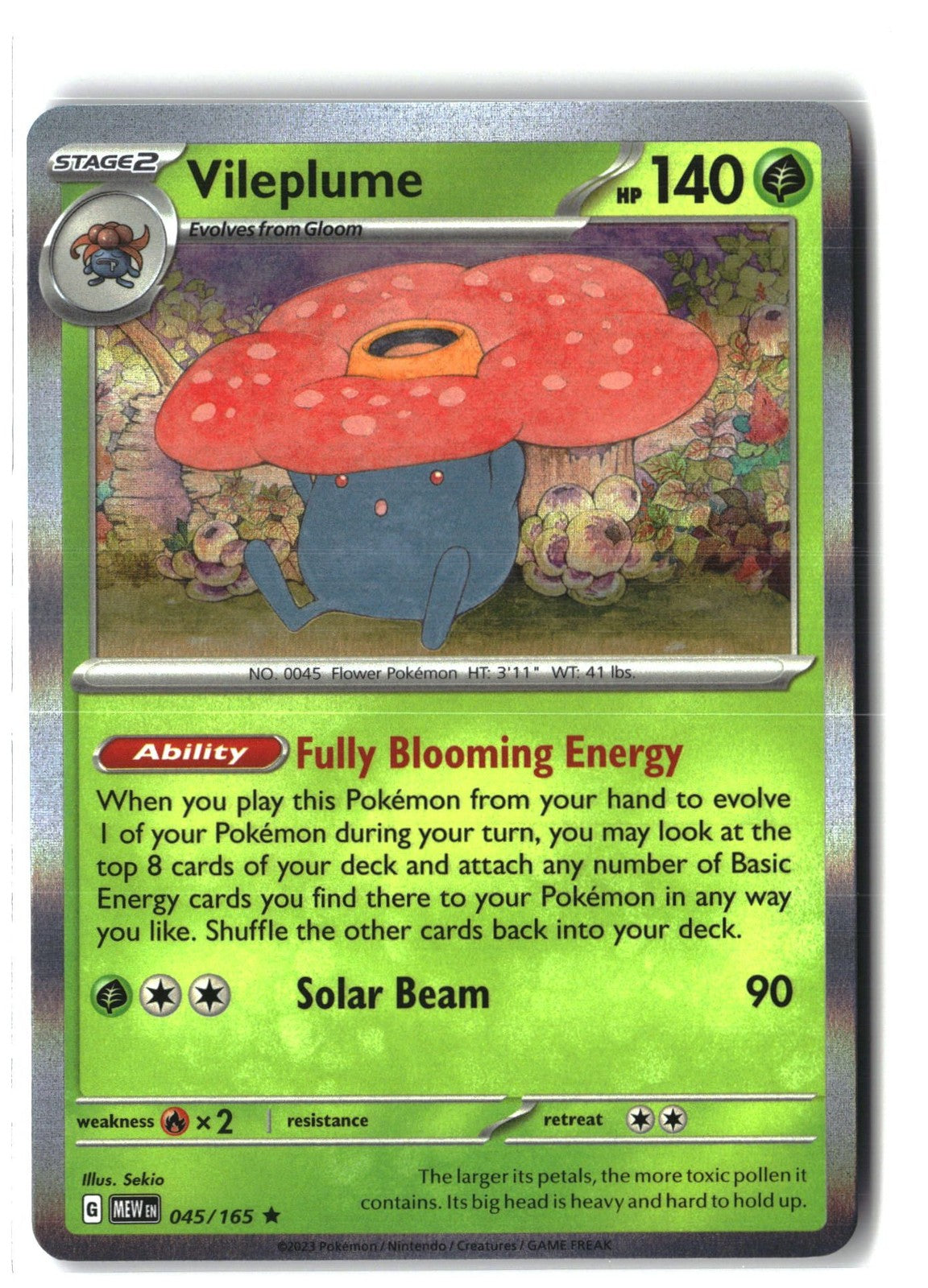 Vileplume Holofoil NM (SV: Scarlet & Violet 151 045/165)