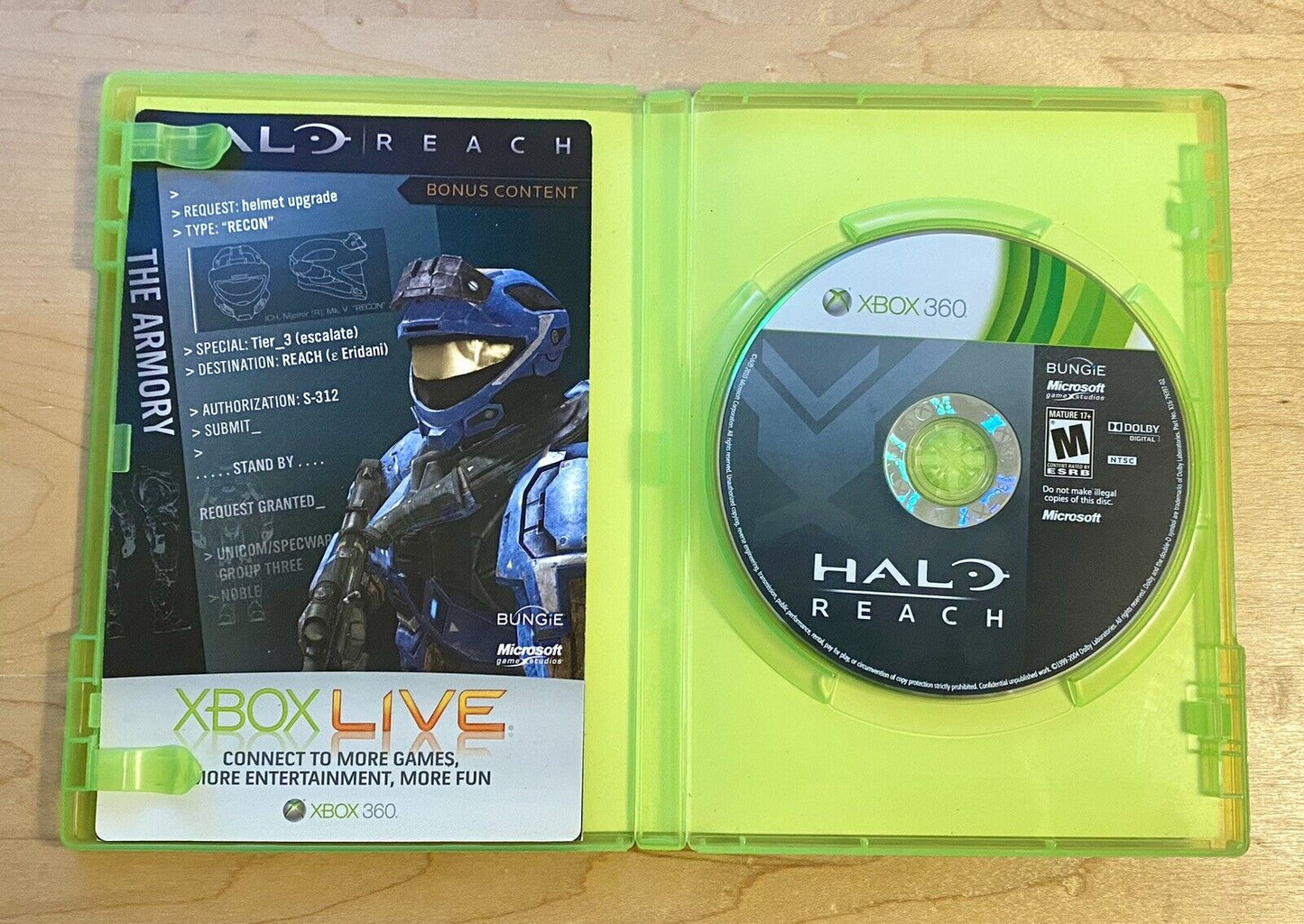 Halo: Reach (Microsoft Xbox 360, 2010) CIB w/ Manual & Insert, Tested