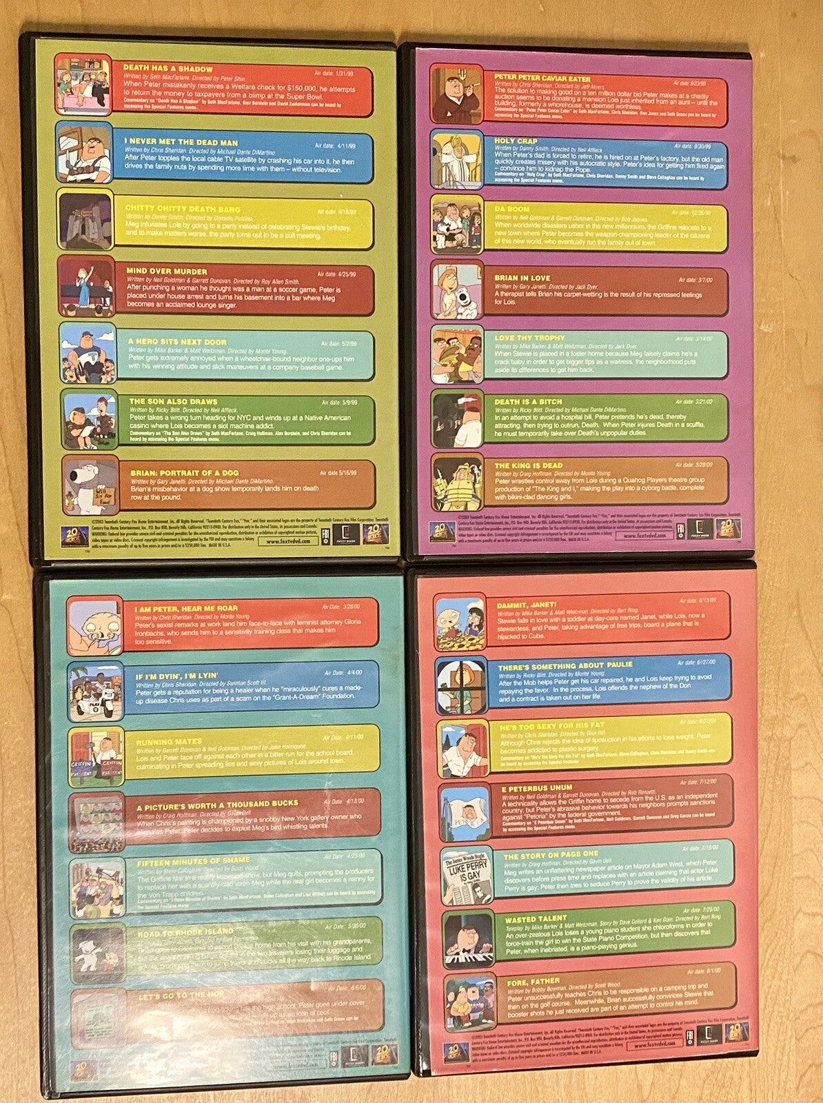 Family Guy Volume 1 & 2: 7 Disc Boxed Set 50 Episodes from Seasons 1, 2 & 3