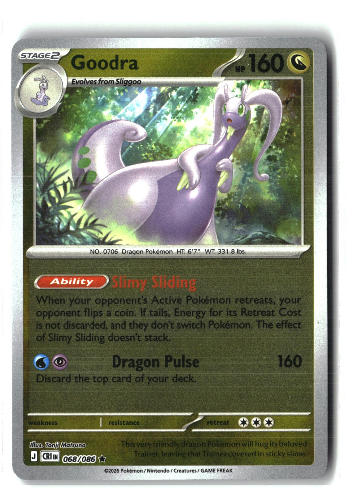 Goodra Reverse Holofoil NM (Chaos Rising 068/086)