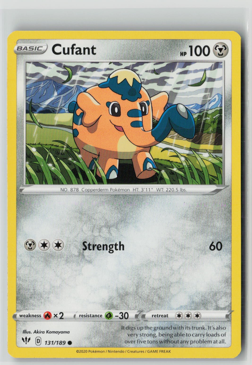 Cufant (SWSH03: Darkness Ablaze 131/189) NM