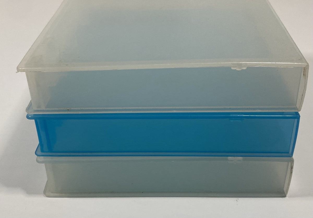 NES Nintendo Hard Clamshell Clear & Blue Plastic Game Cases Original Lot Of 3