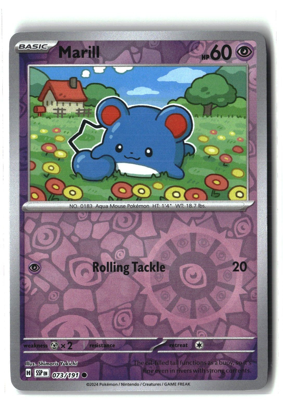 Marill Reverse Holofoil NM (Surging Sparks 073/191)