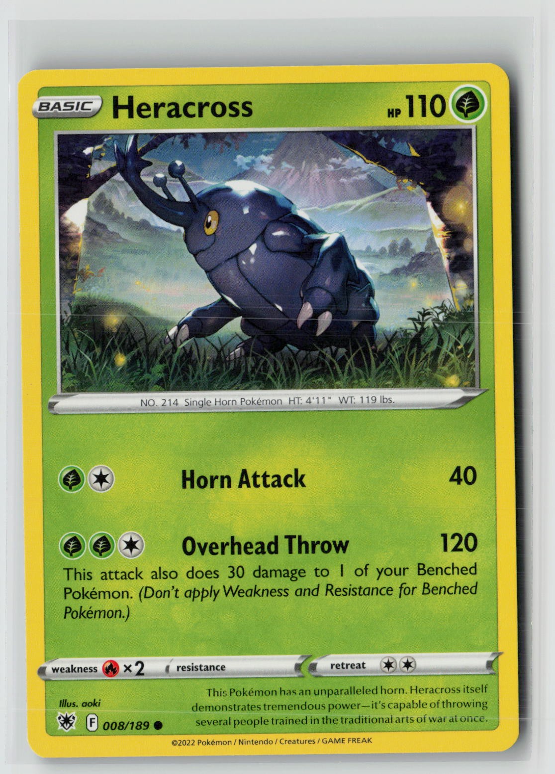 Heracross (SWSH10: Astral Radiance 008/189) NM