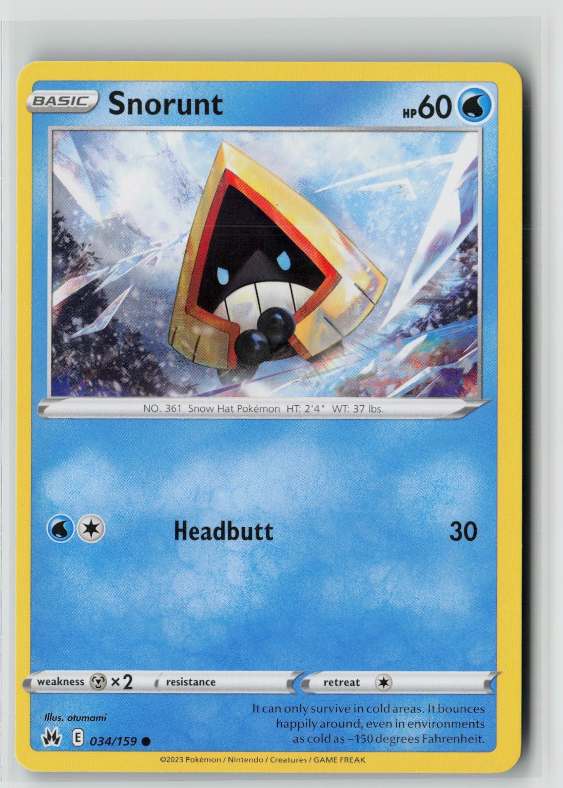 Snorunt (SWSH: Crown Zenith 034/159) NM